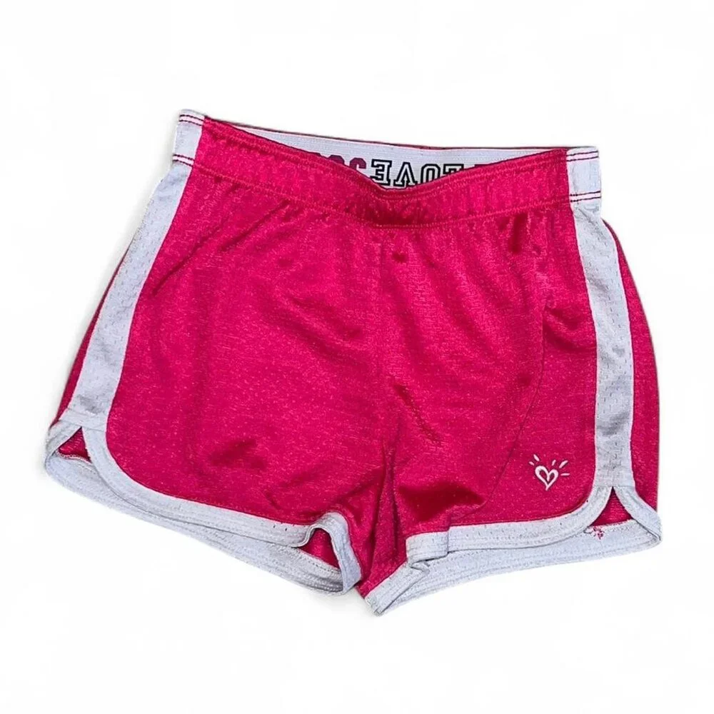 Justice Girls Neon Pink Jersey Shorts